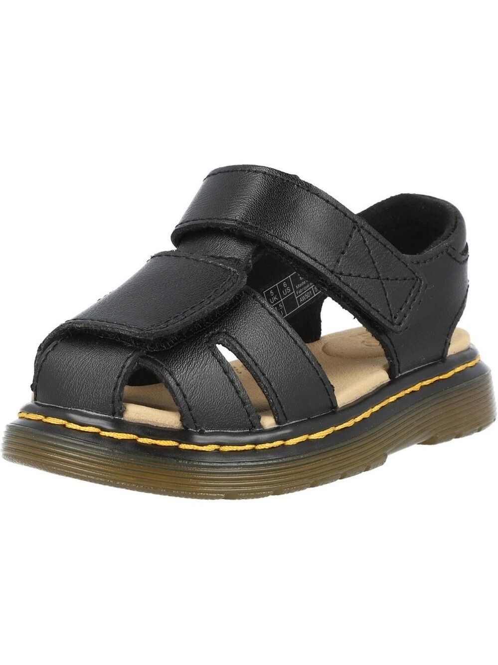 Size 12 Toddler Dr. Martens  kids Black Sandals Versatile and Durable